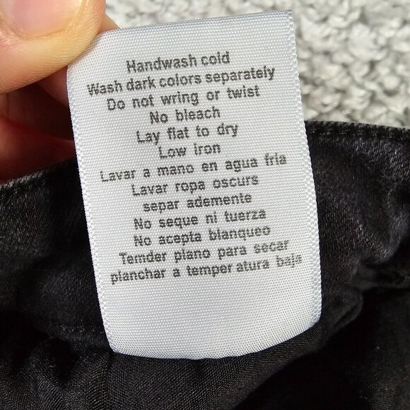 Judy‎ Blue Jeans Womens 9/29 Black Slim Straight Raw Hem Stretch Distressed - Picture 6 of 13